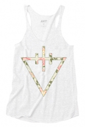 Floral Logo Tank (Heather White) T-Shirts from The Devil Wears Prada