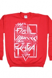 Angled Text Pullover (Red) Outerwear from The Devil Wears Prada