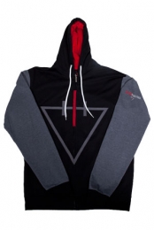Red Stripe Zipup (Black and Grey) Outerwear from The Devil Wears Prada